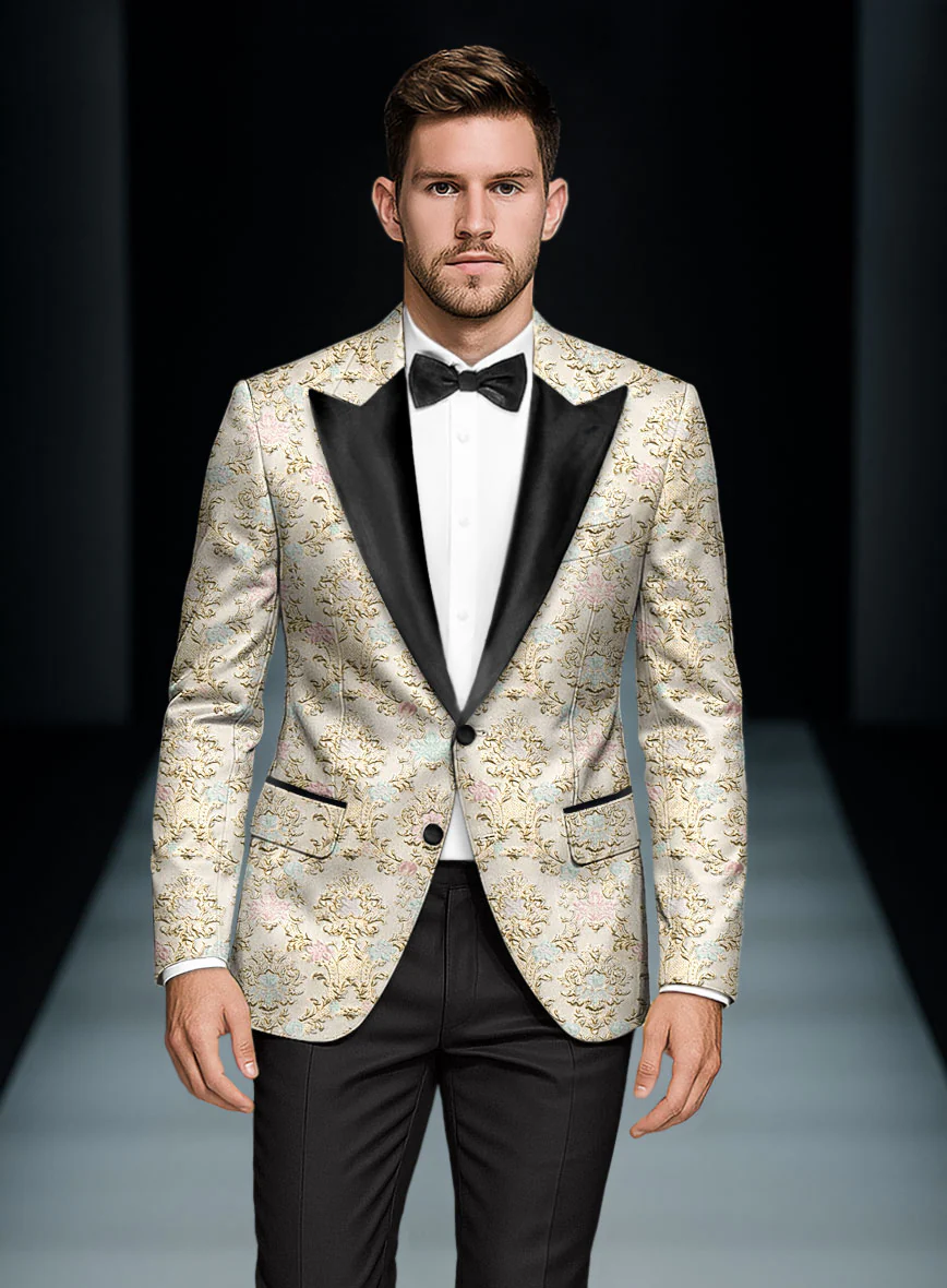 Italian Golden Rocaille Tuxedo Jacket - Image 2