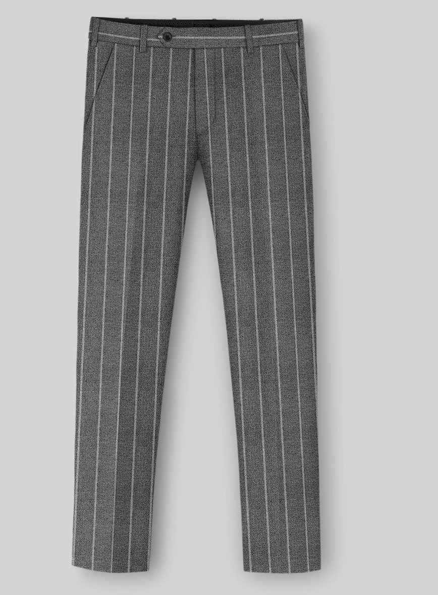 Italian Granite Rope Stripe Tweed Pants - Image 2