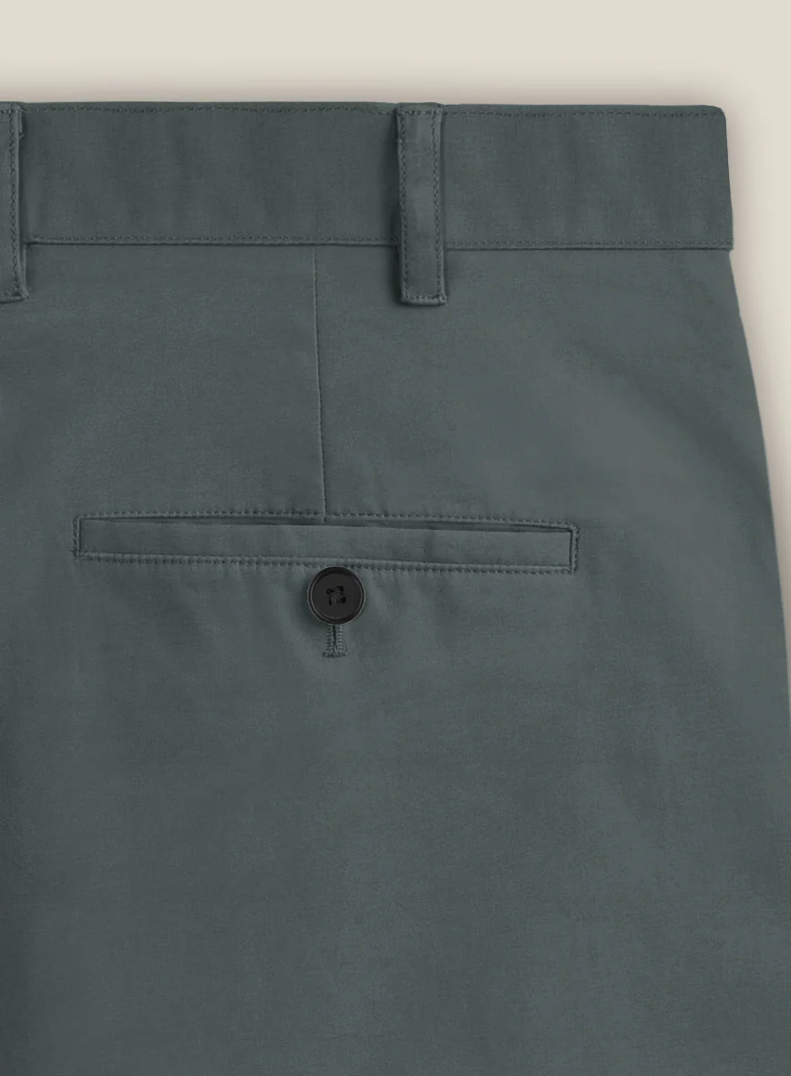 Italian Gray Cotton Stretch Shorts - Image 5
