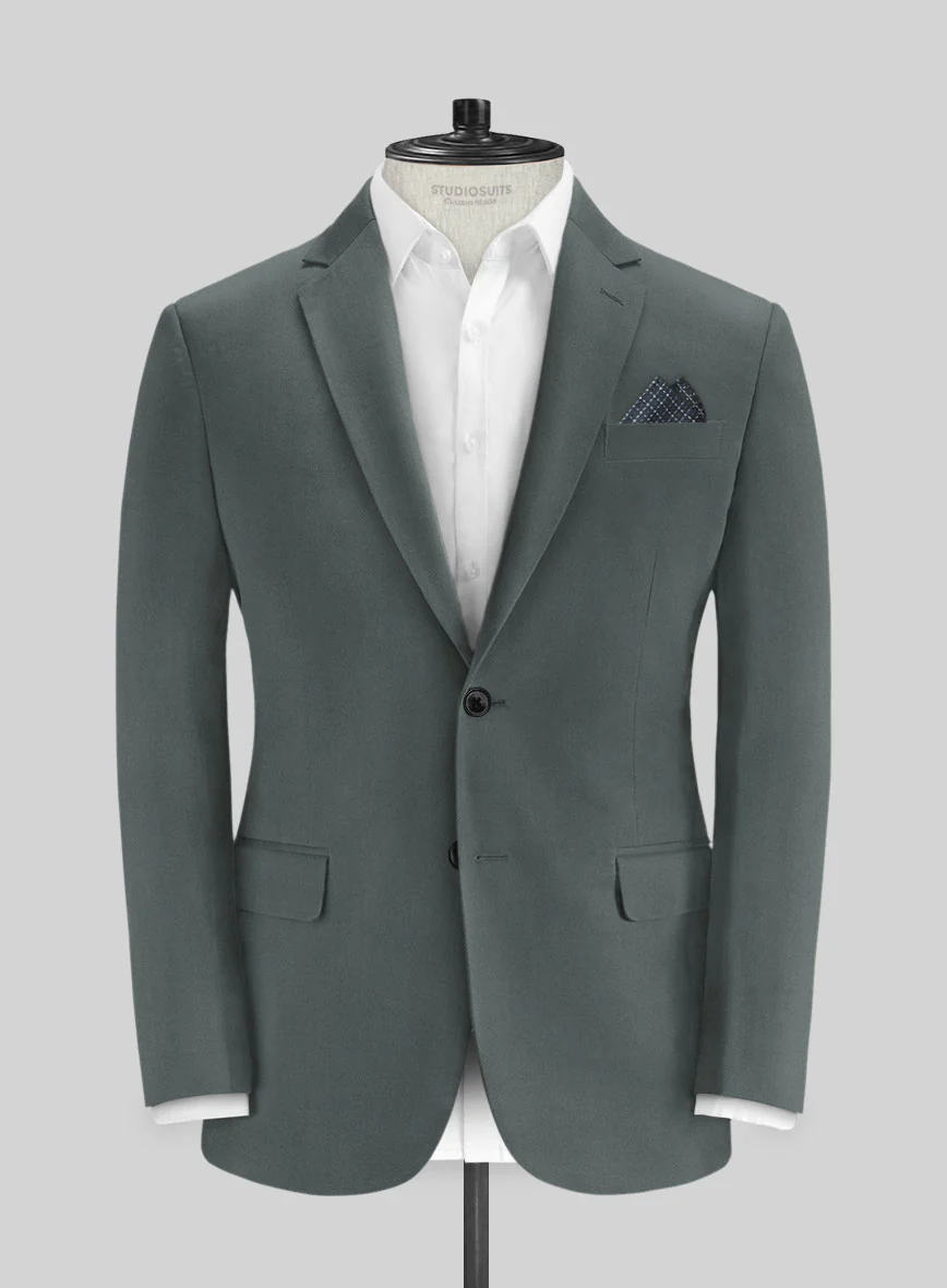 Italian Gray Cotton Stretch Suit - Image 3