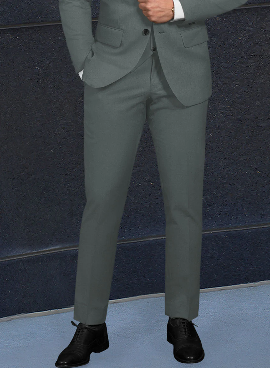 Italian Gray Cotton Stretch Suit - Image 4
