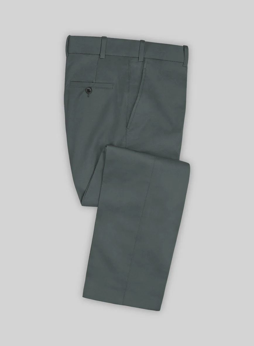 Italian Gray Cotton Stretch Suit - Image 5