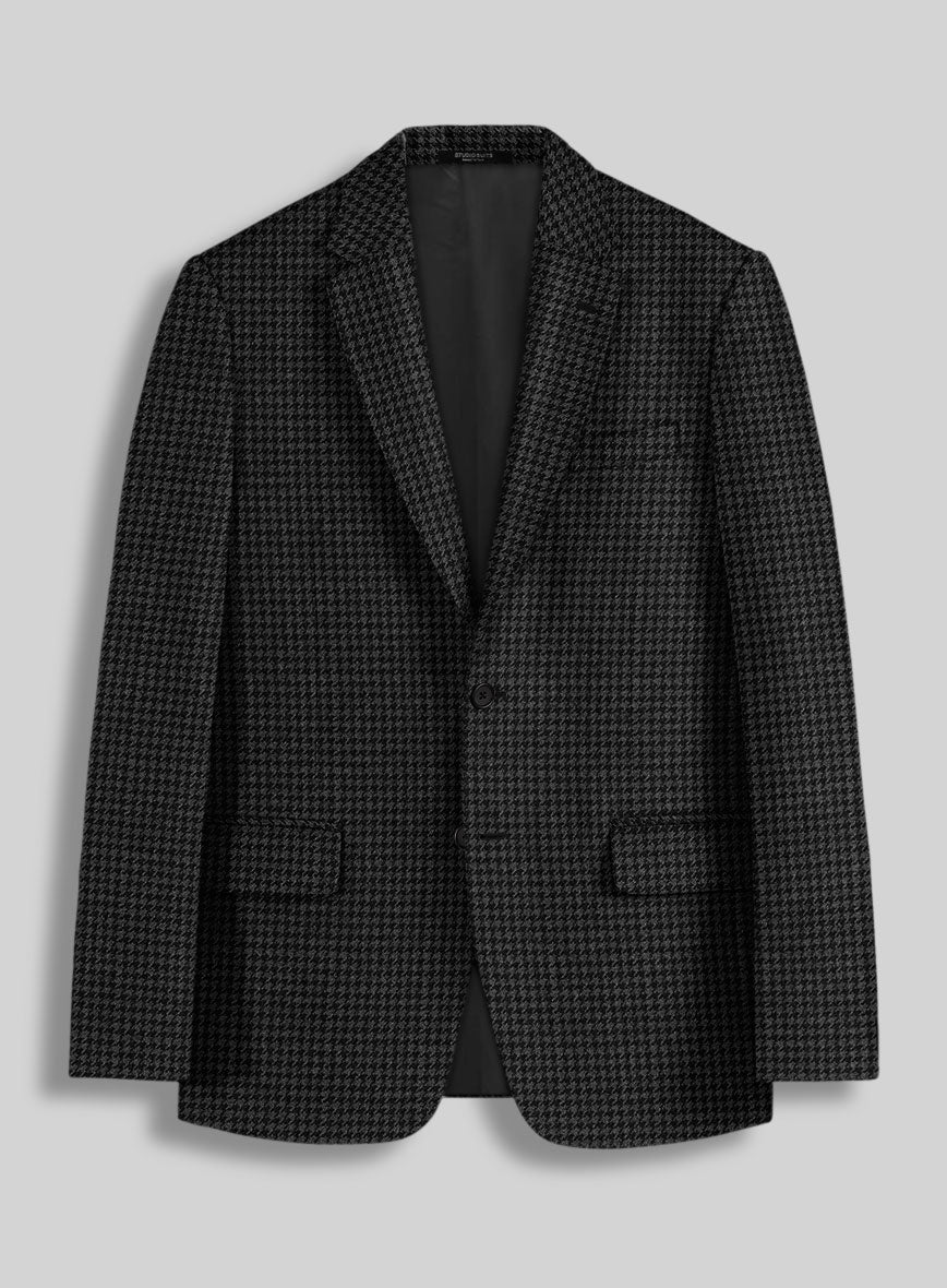 Italian Gray Houndstooth Tweed Suit - Image 4