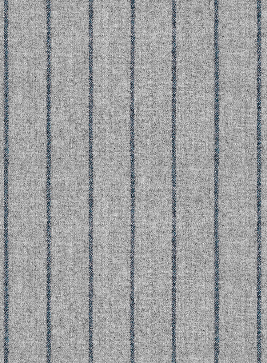 Italian Gray Stripe Cashmere Wool Suit - Image 5