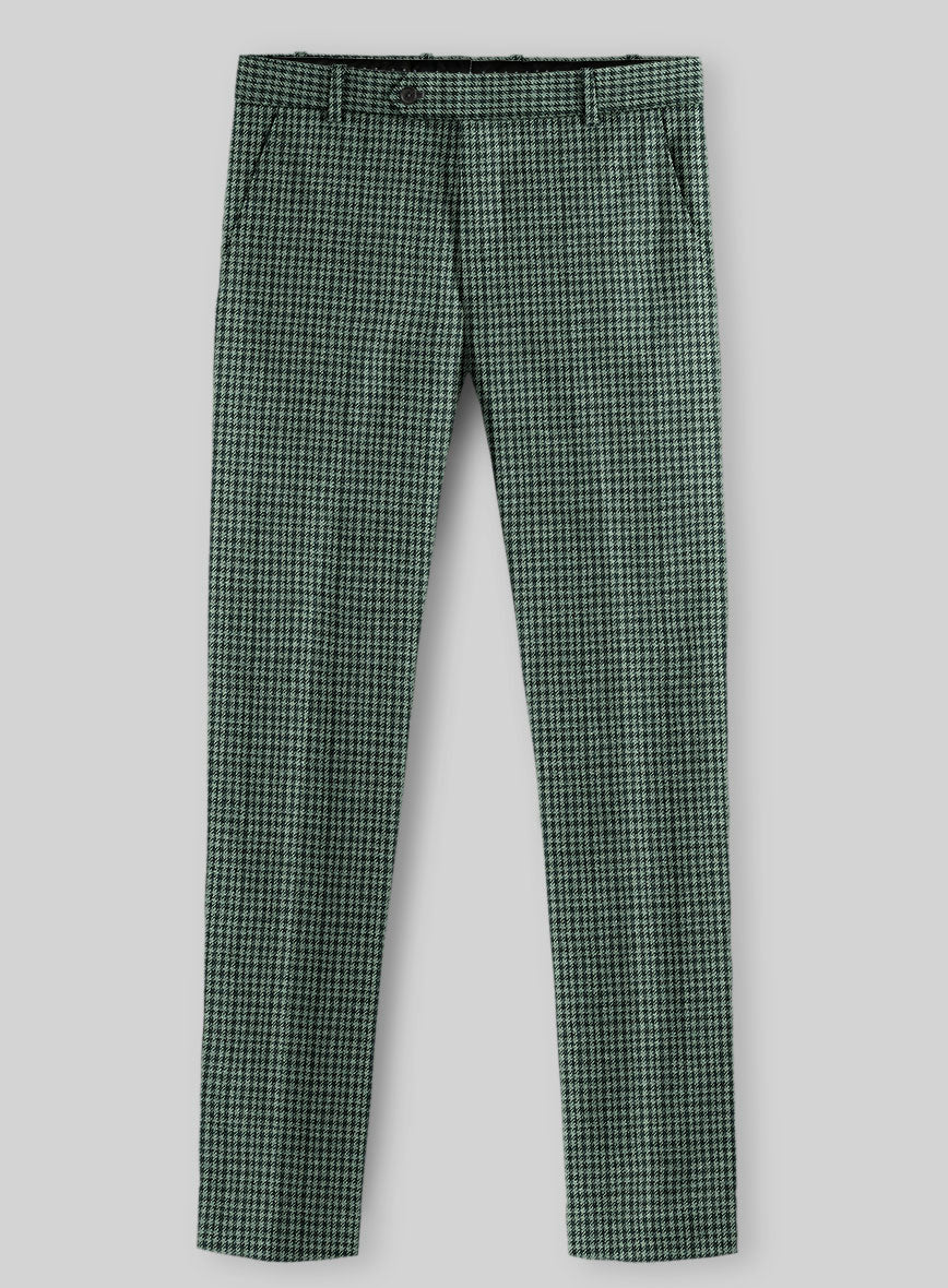 Italian Green Houndstooth Tweed Suit - Image 6