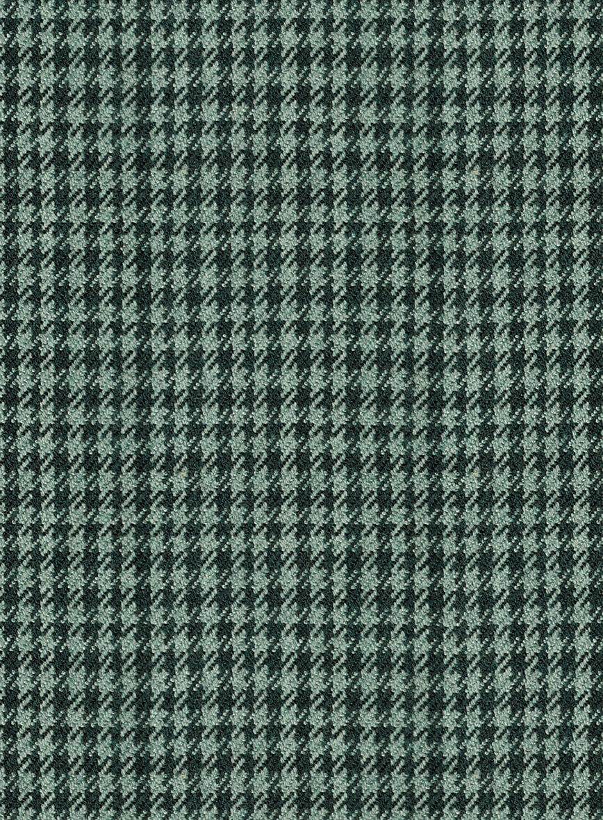 Italian Green Houndstooth Tweed Suit - Image 8