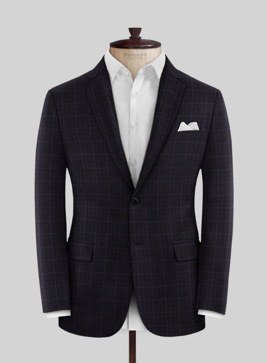 Italian Heliar Midnight Blue Wool Suit - Image 3