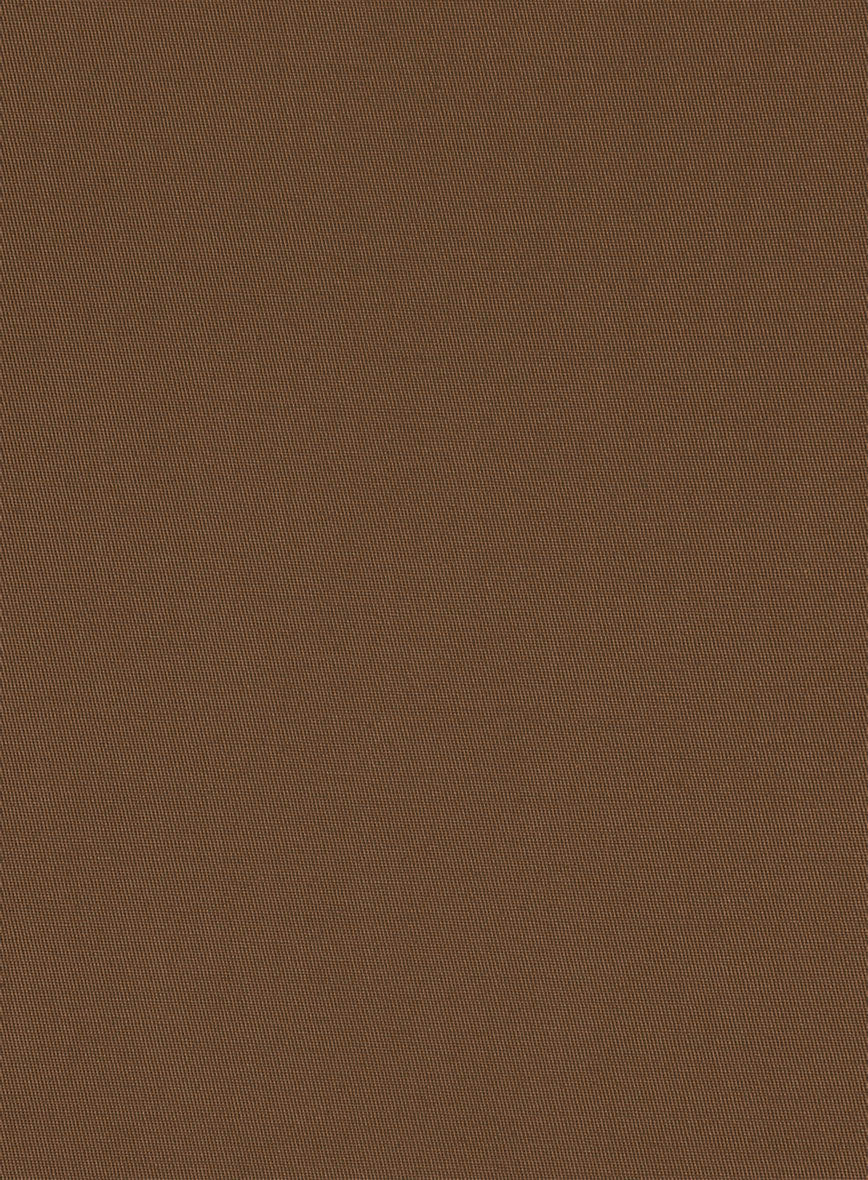 Italian Hickory Brown Cotton Stretch Shorts - Image 6