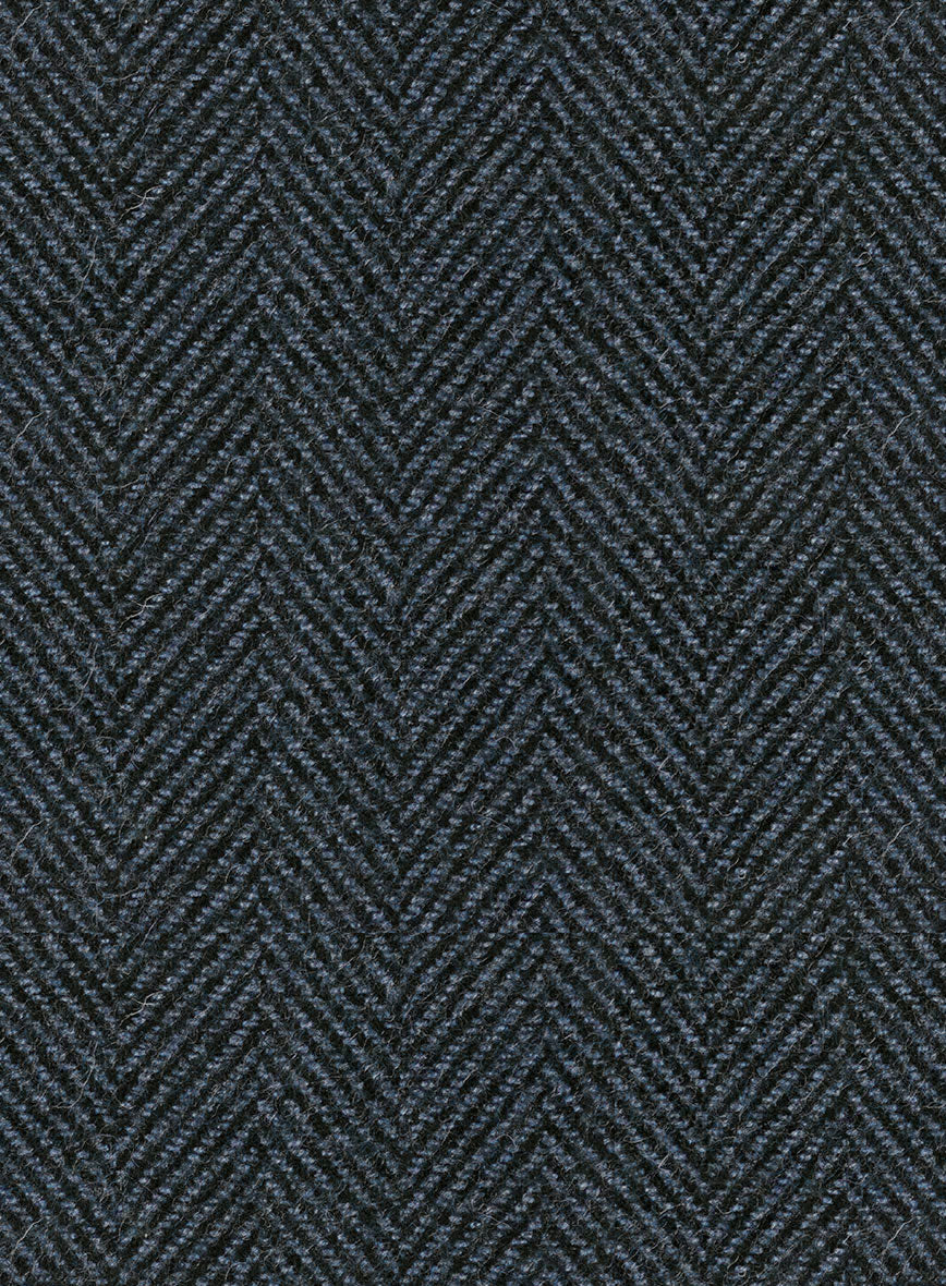 Italian Highlander Blue Herringbone Tweed Hunting Vest - Image 5