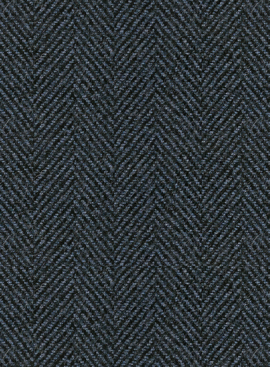 Italian Highlander Blue Herringbone Tweed Pants - Image 3