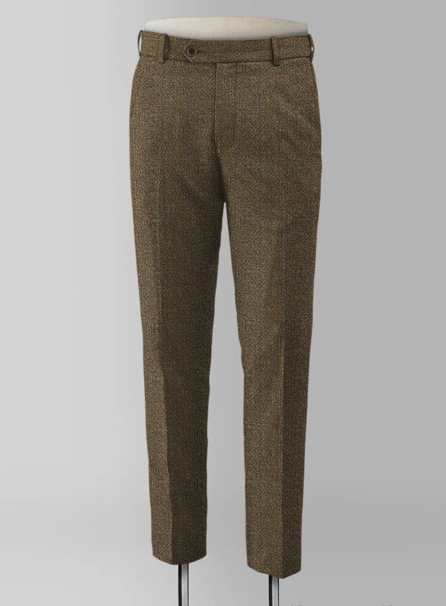 Italian Highlander Brass Green Tweed Pants - Image 2