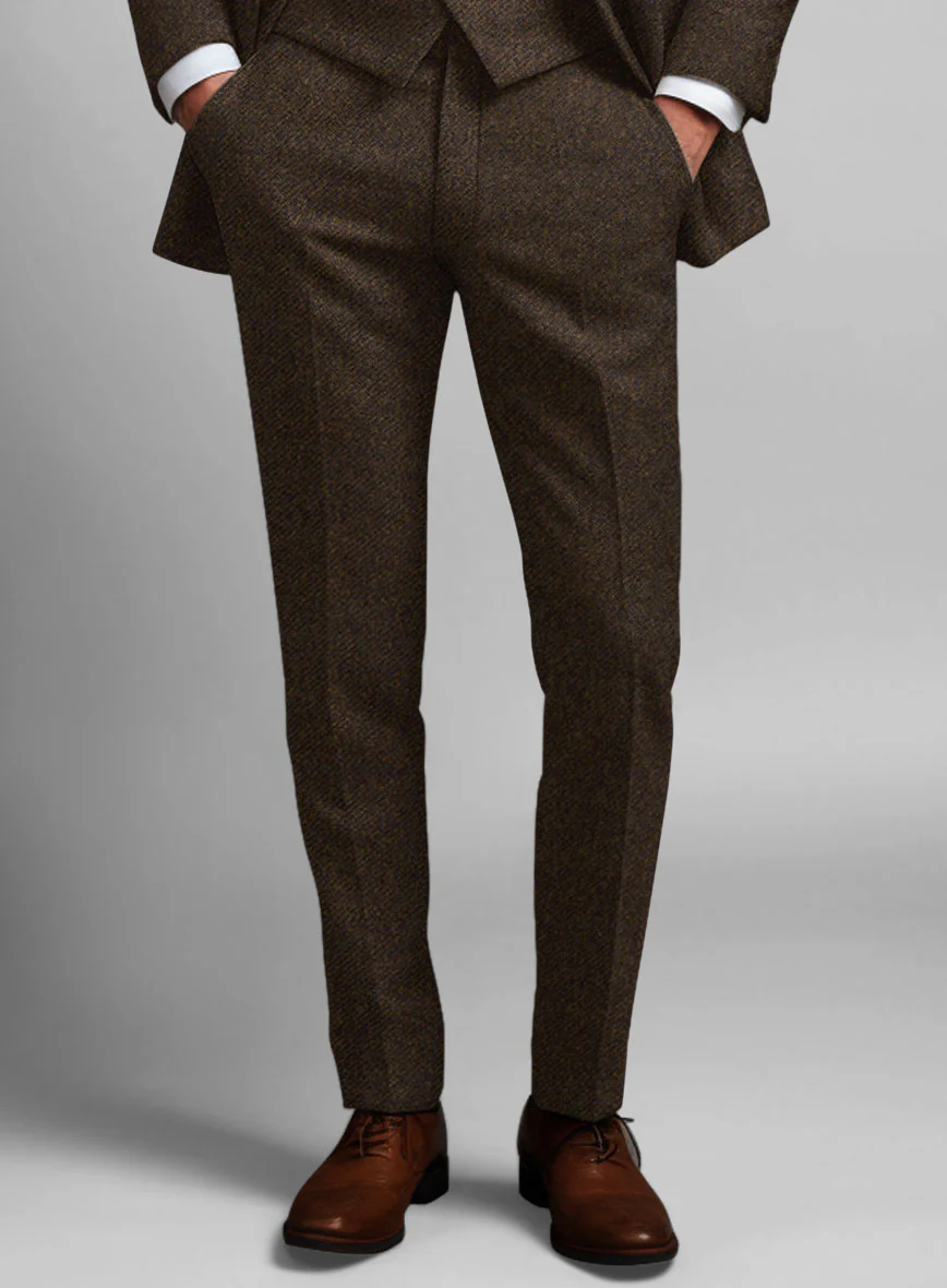 Italian Highlander Dark Brown Tweed Suit - Image 6