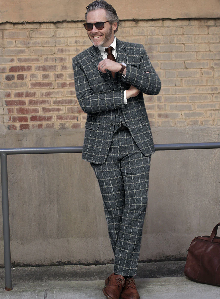 Italian Highlander Emilo Blue Tweed Suit - Image 2