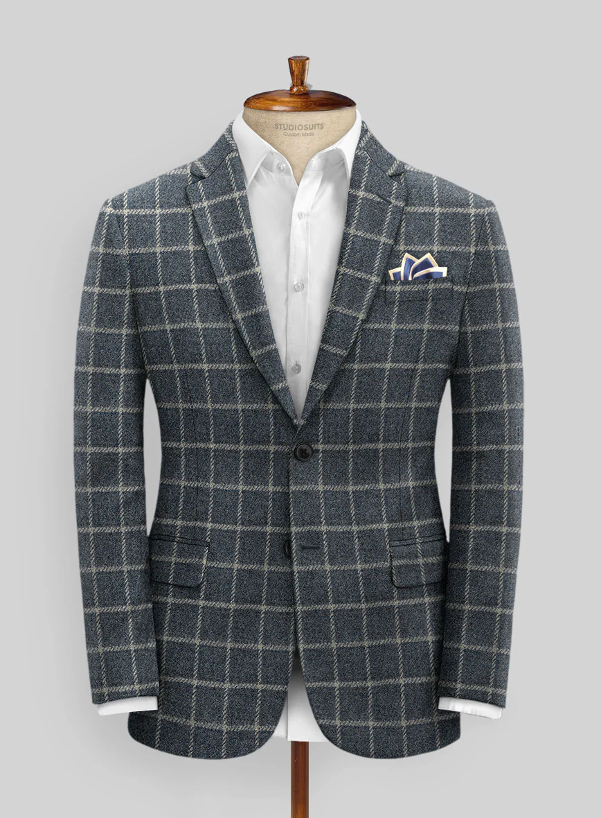 Italian Highlander Emilo Blue Tweed Suit - Image 3