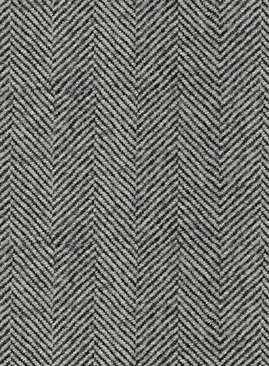 Italian Highlander Gray Herringbone Tweed Hunting Vest - Image 5