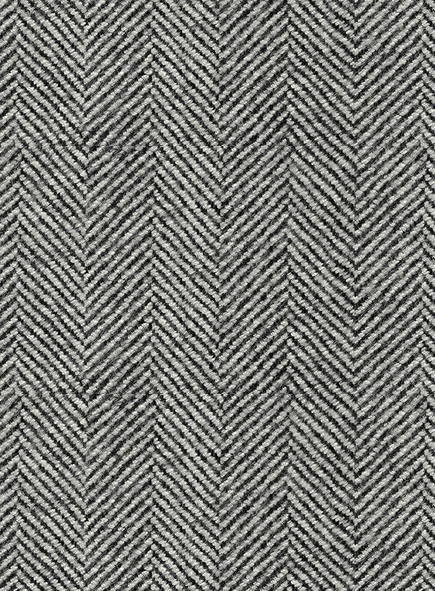 Italian Highlander Gray Herringbone Tweed Pants - Image 3