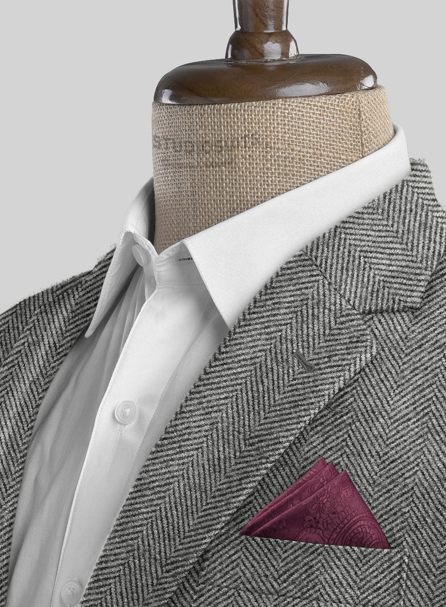 Italian Highlander Gray Herringbone Tweed Suit - Image 5