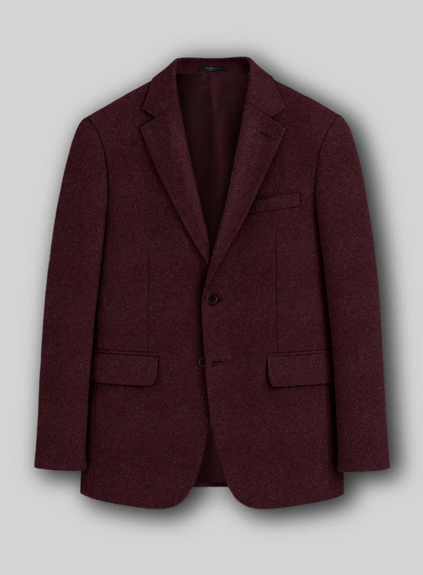 Italian Highlander Wine Tweed Suit - Image 3