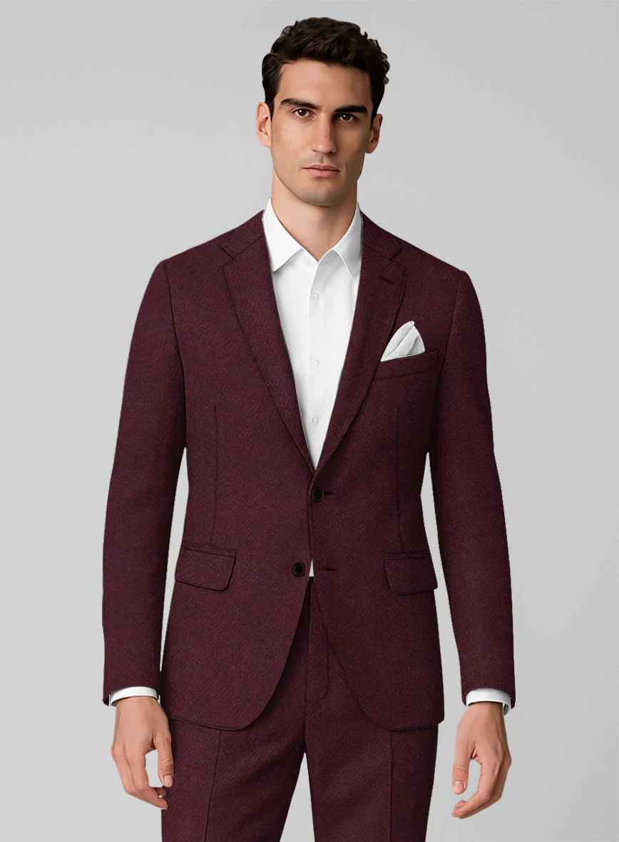 Italian Highlander Wine Tweed Suit - Image 4
