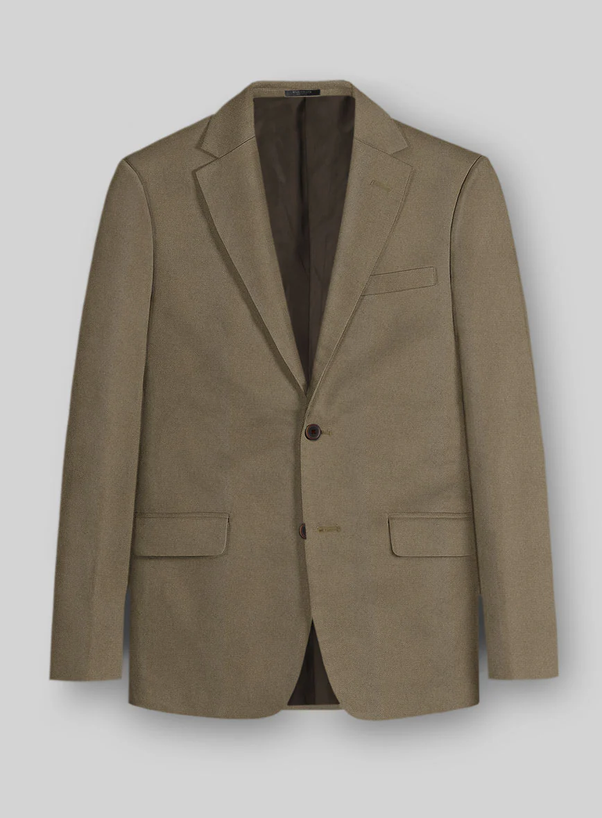 Italian Hunter Khaki Cotton Stretch Suit - Image 3