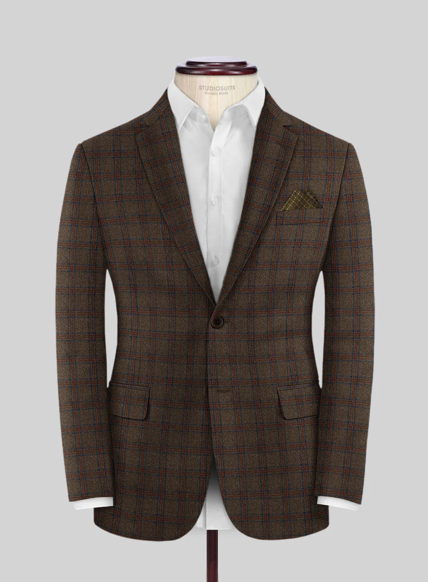 Italian Iana Brown Wool Suit - Image 3