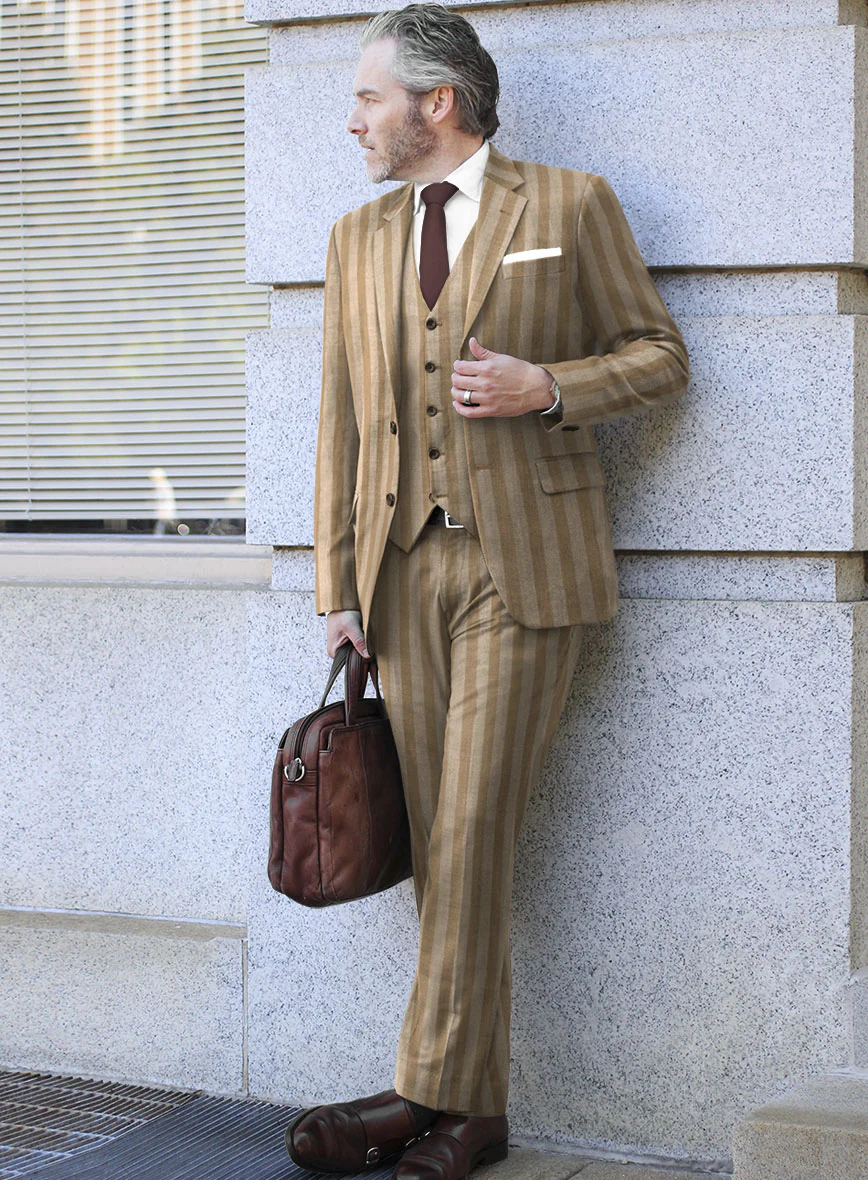 Italian Ildefo Brown Wool Suit - Image 2