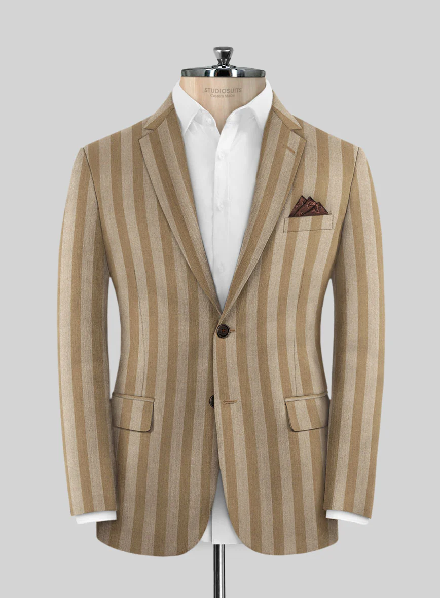 Italian Ildefo Brown Wool Suit - Image 3