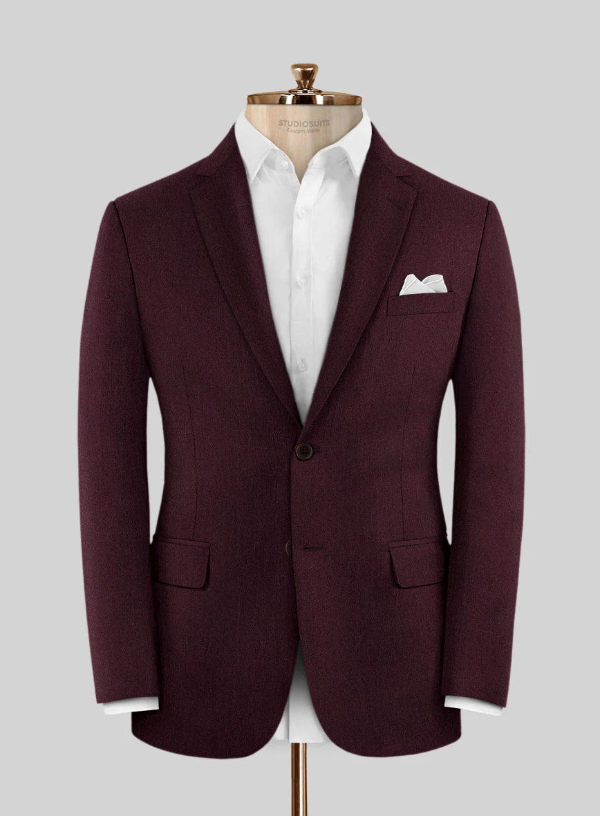 Italian Isandi Sangria Wool Suit - Image 3
