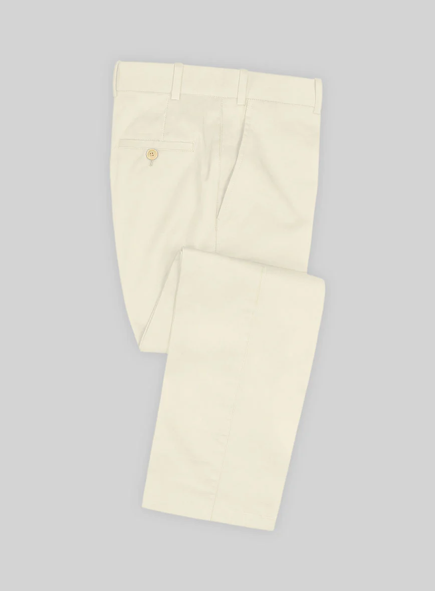 Italian Ivory Cotton Stretch Suit - Image 6