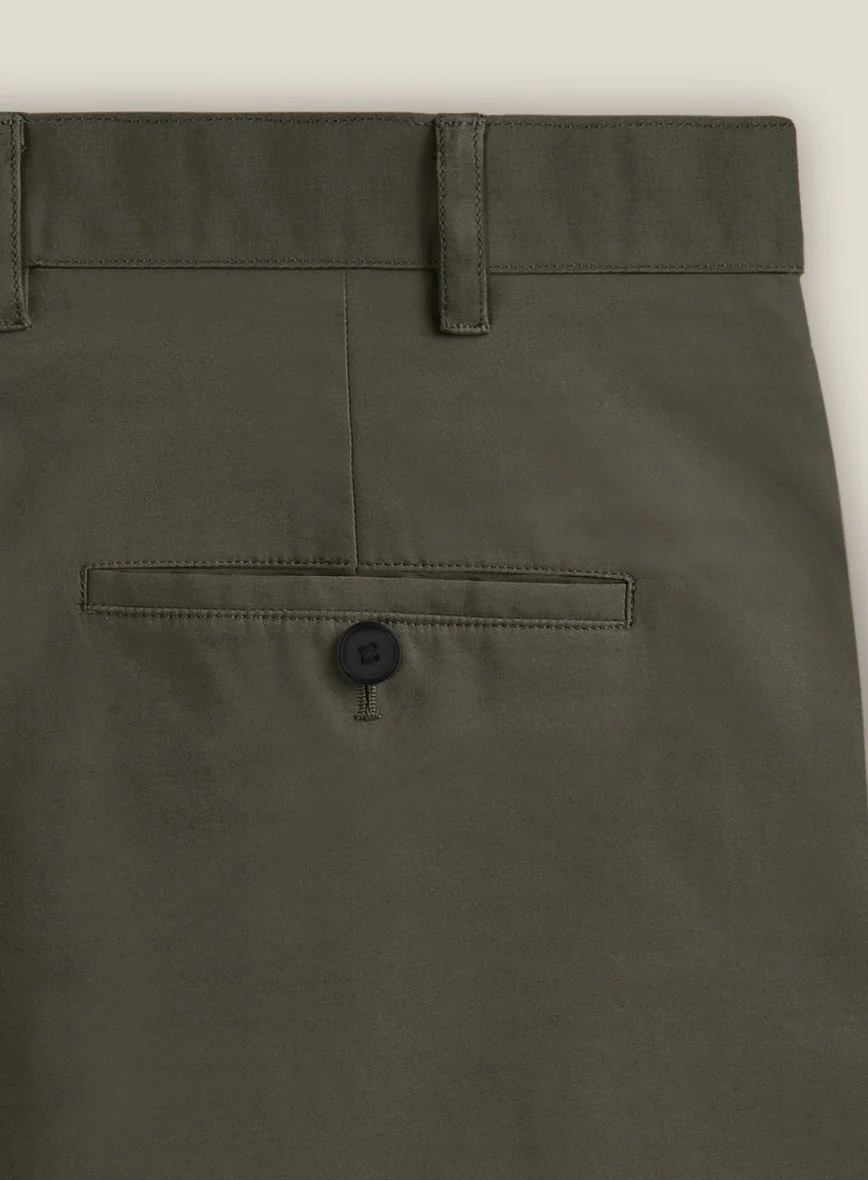 Italian Ivy Green Cotton Stretch Shorts - Image 5