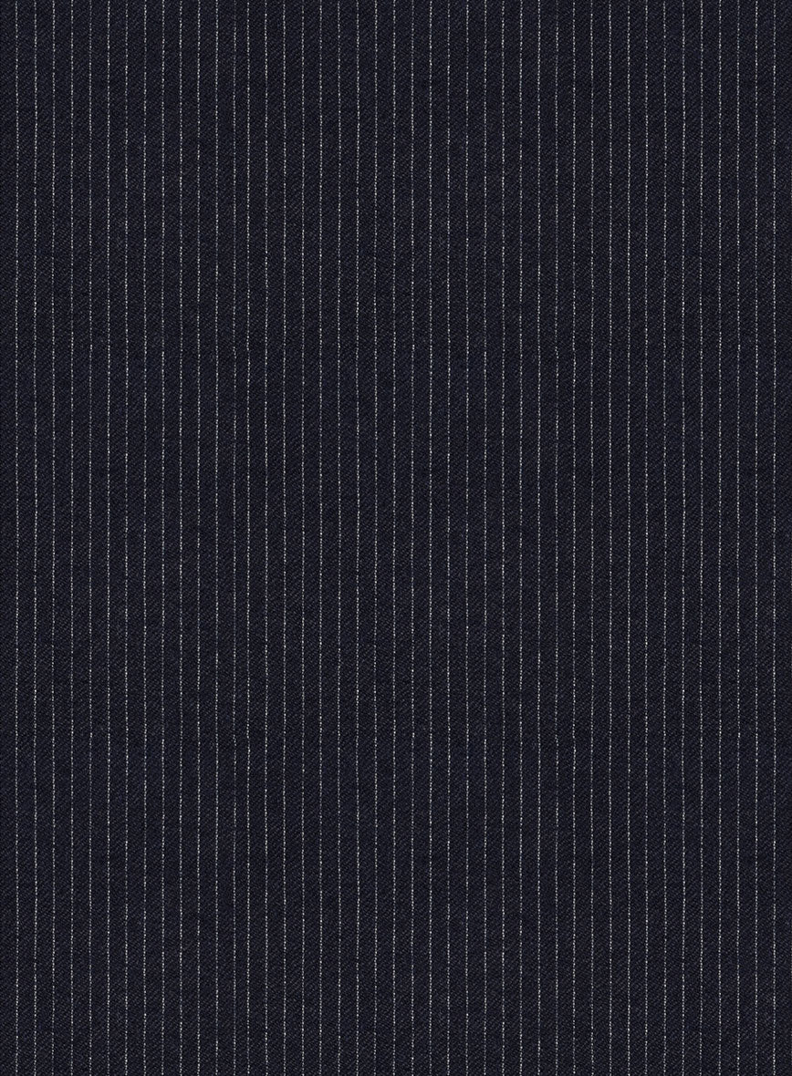 Italian Jague Blue Pinstripe Flannel Jacket - Image 2
