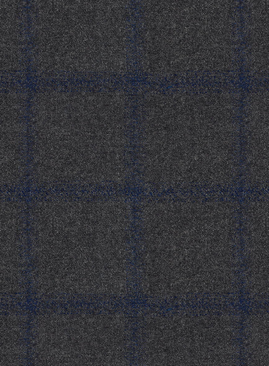 Italian Jamen Gray Checks Flannel Jacket - Image 2