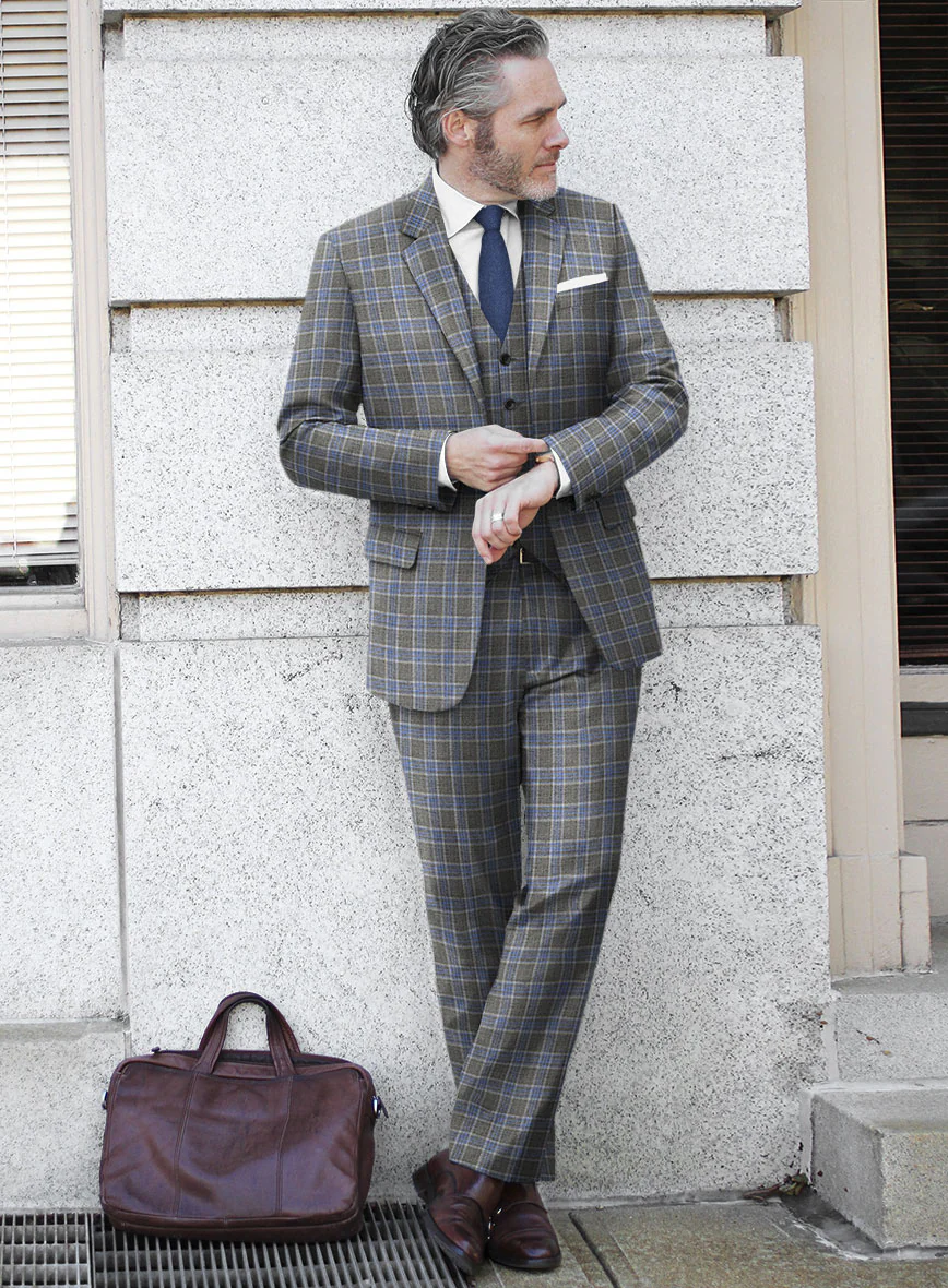 Italian Joa Gray Wool Suit - Image 2