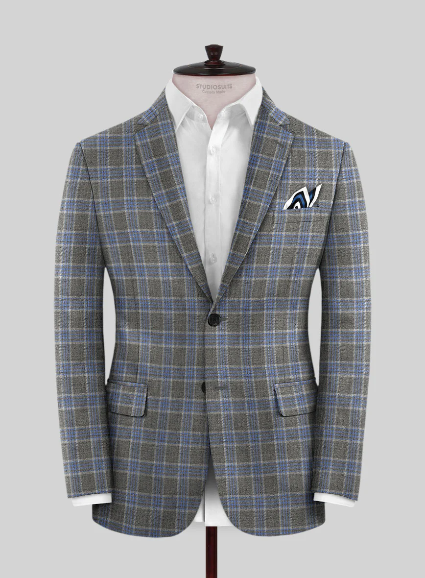 Italian Joa Gray Wool Suit - Image 3