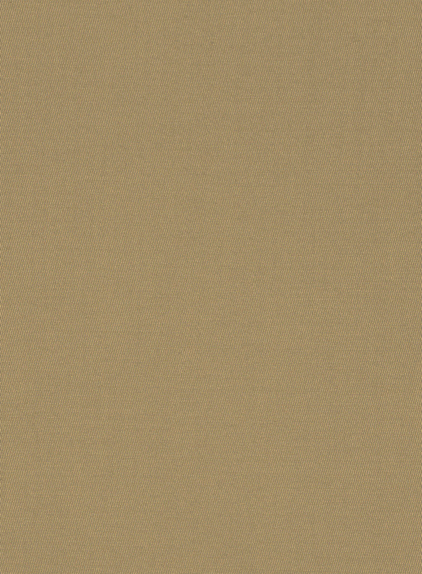 Italian Khaki Cotton Stretch Pants - Image 3