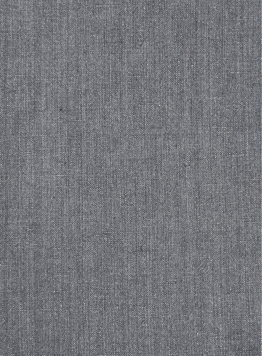 Italian Khyber Gray Blue Linen Jacket - Image 3