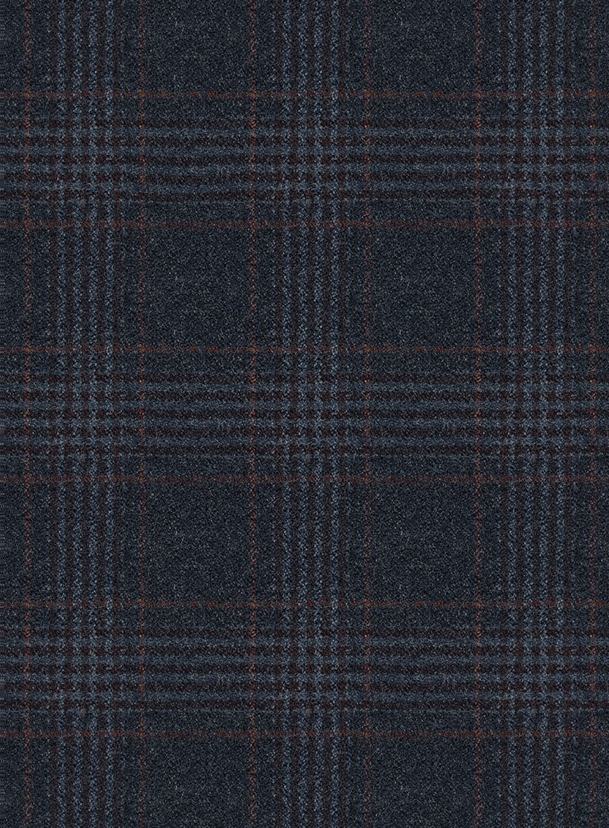 Italian Lark Blue Checks Flannel Jacket - Image 3