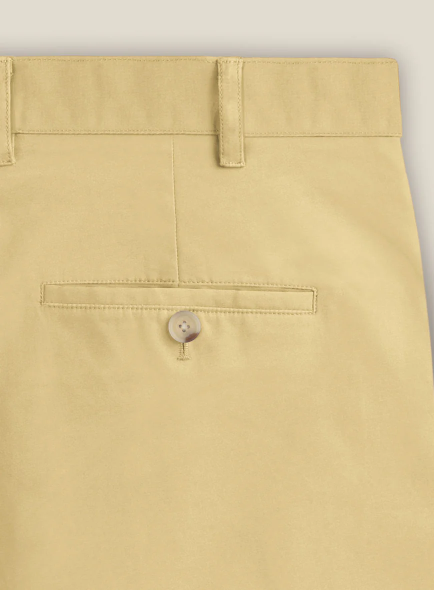 Italian Latte Beige Cotton Stretch Shorts - Image 5