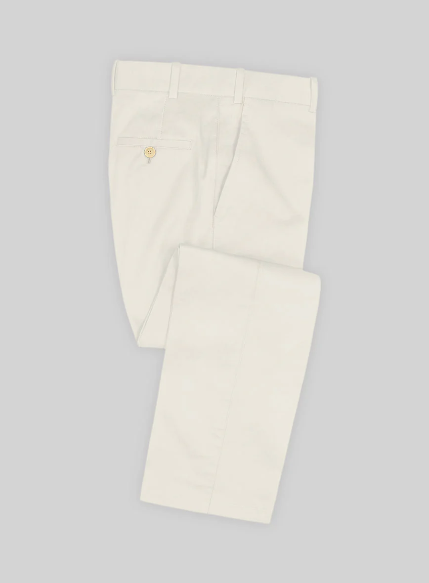 Italian Light Beige Cotton Stretch Suit - Image 4