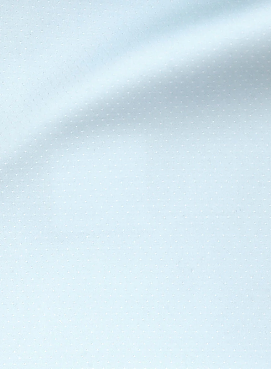 Italian Light Blue Pin Dots Shirt - Image 4