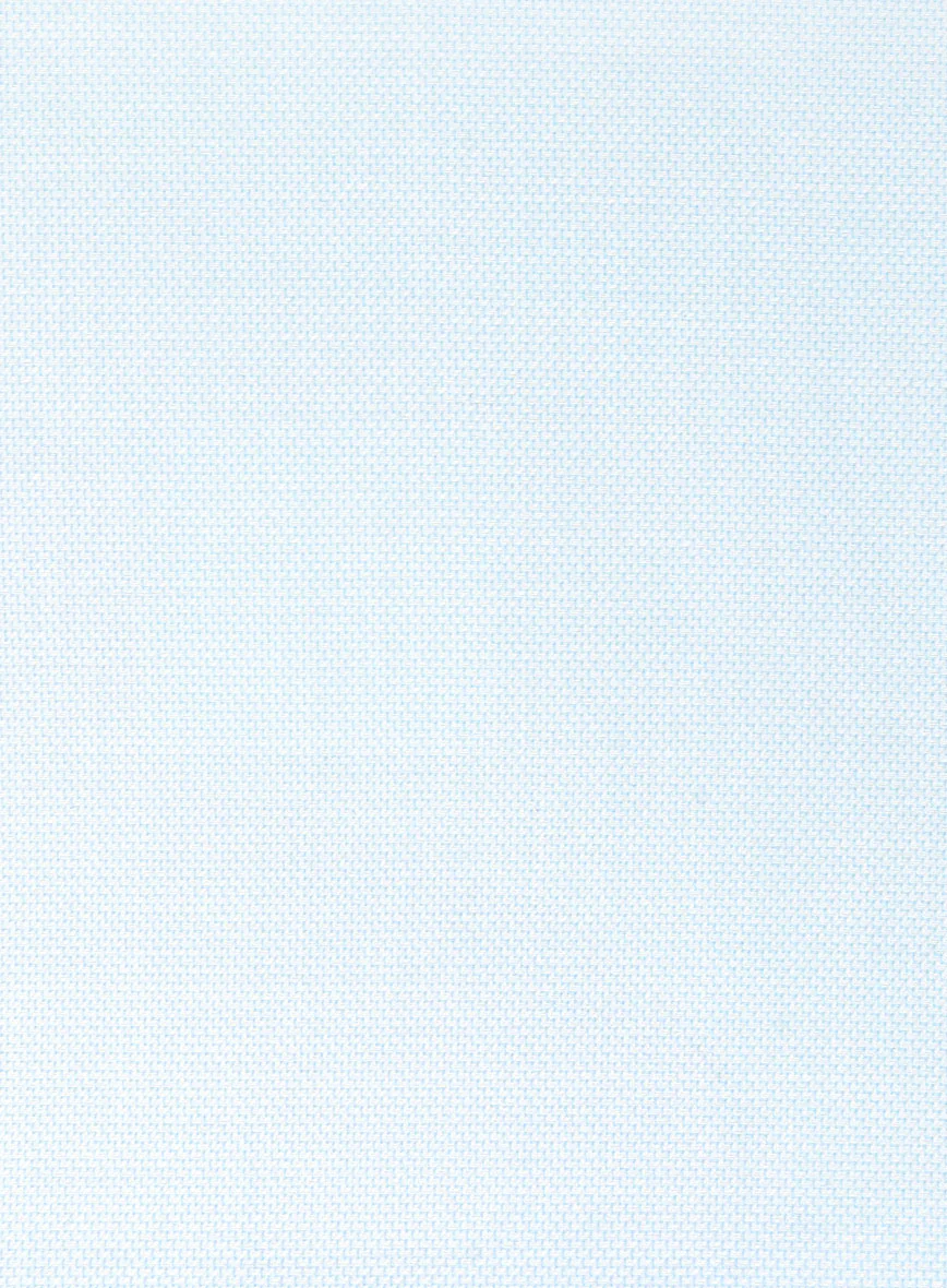 Italian Light Blue Sharkskin Shirt - Image 4