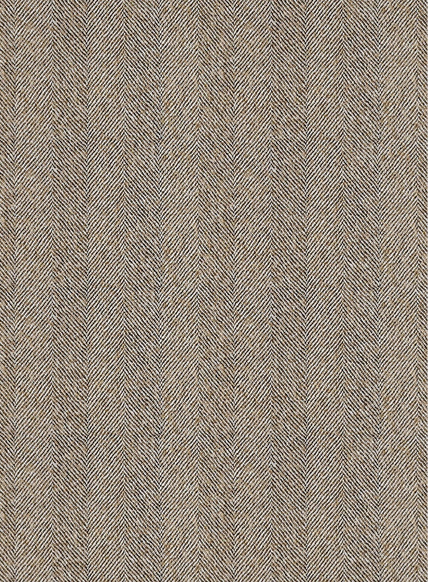 Italian Light Brown Herringbone Flannel Suit - Image 7