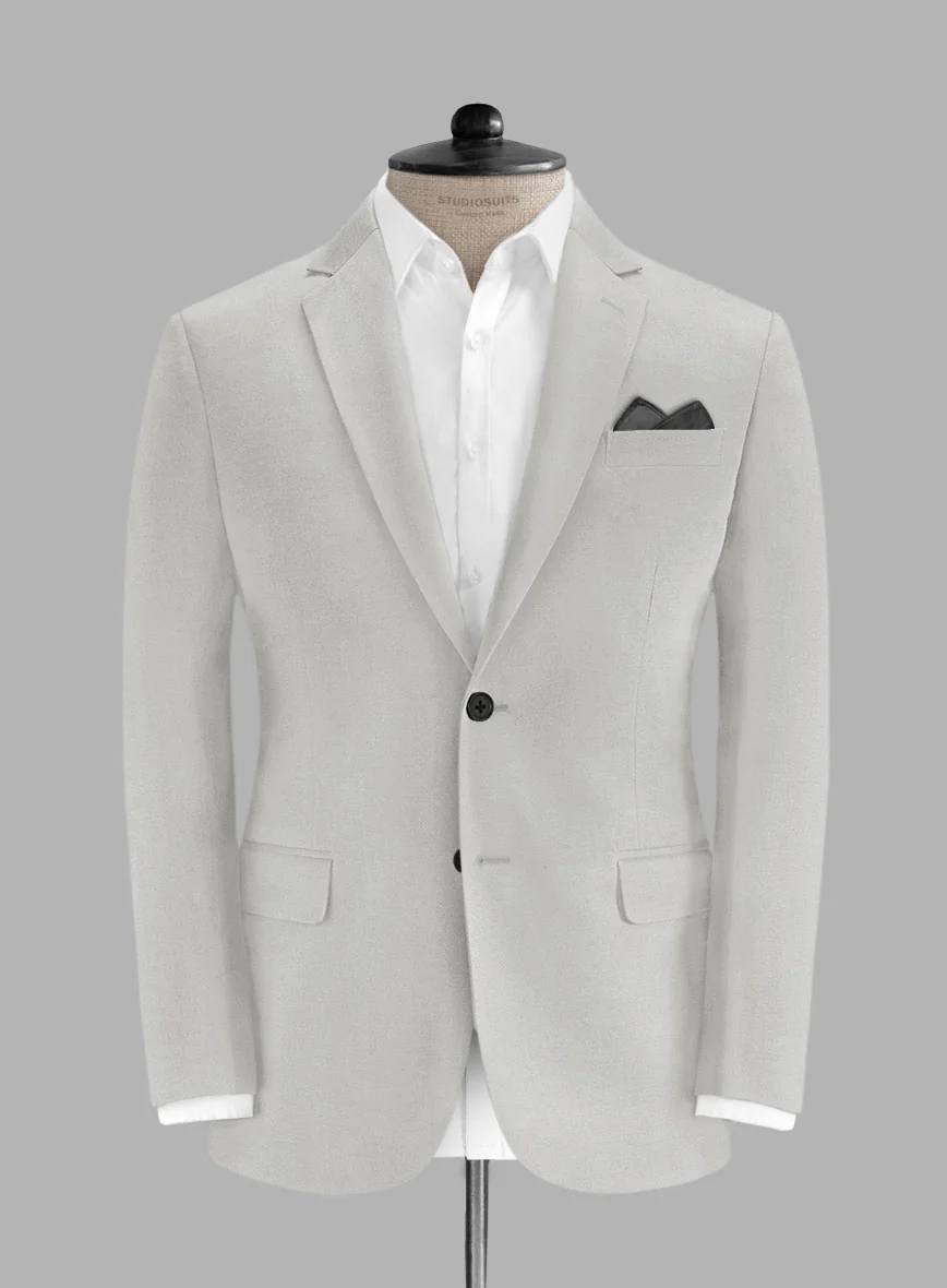 Italian Light Gray Cotton Suit - Image 3