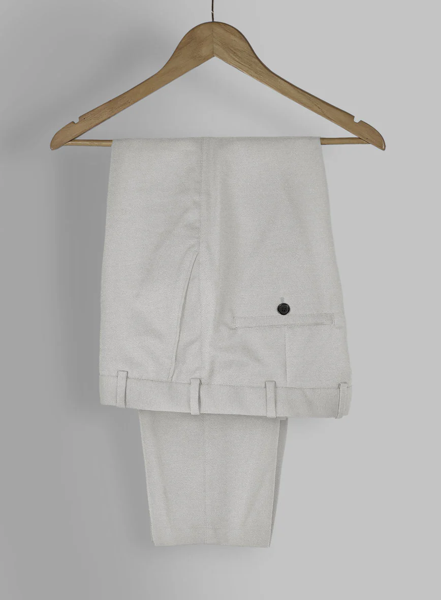 Italian Light Gray Cotton Suit - Image 4