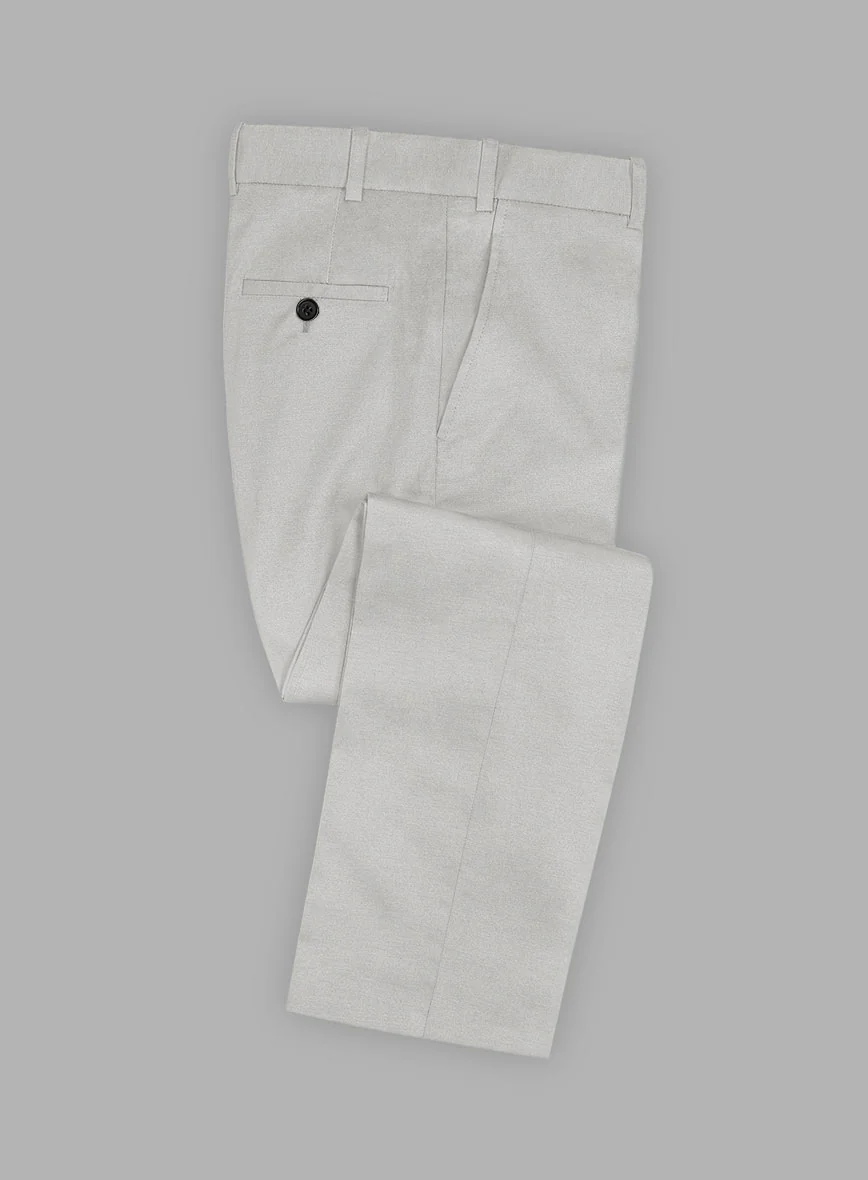 Italian Light Gray Cotton Suit - Image 5