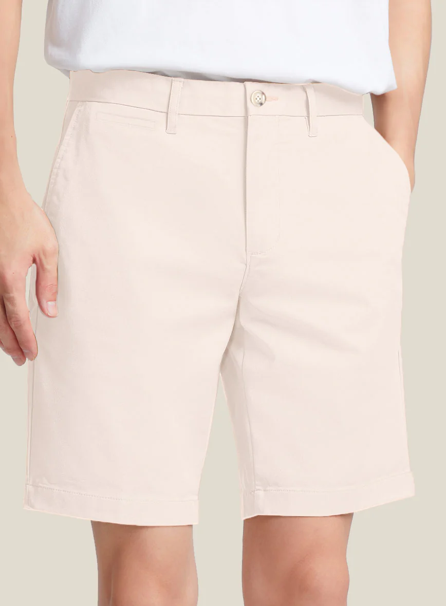 Italian Light Pink Cotton Stretch Shorts - Image 3