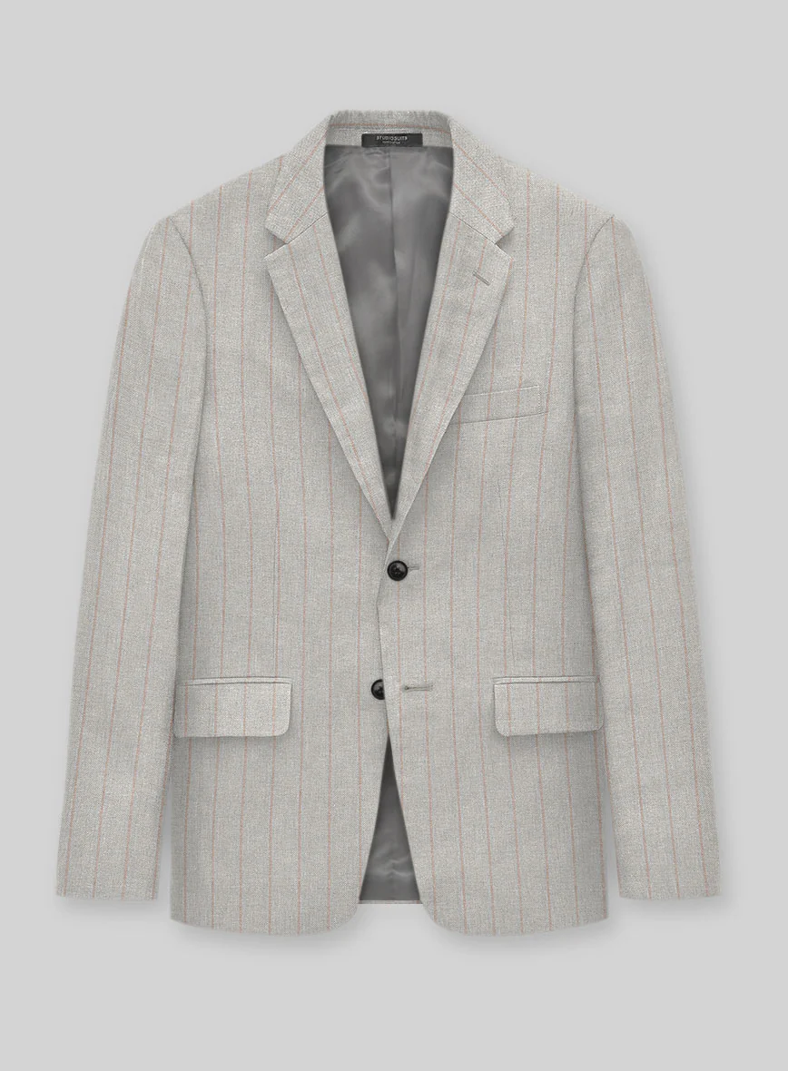 Italian Linen Ashara Stripe Suit - Image 2