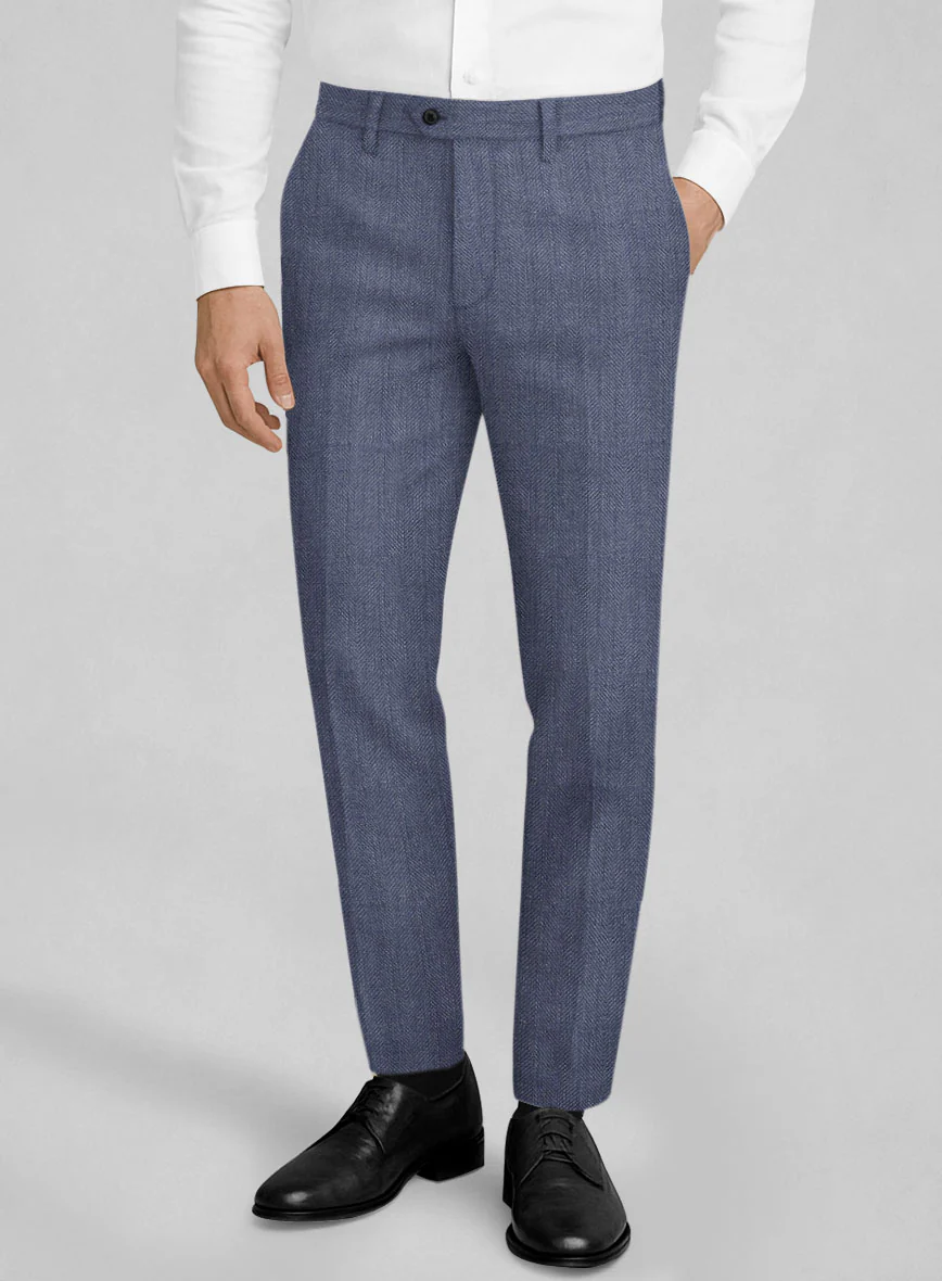 Italian Linen Azurio Herringbone Suit - Image 5