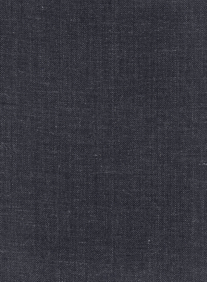 Italian Linen Blucratto Herringbone Jacket - Image 3