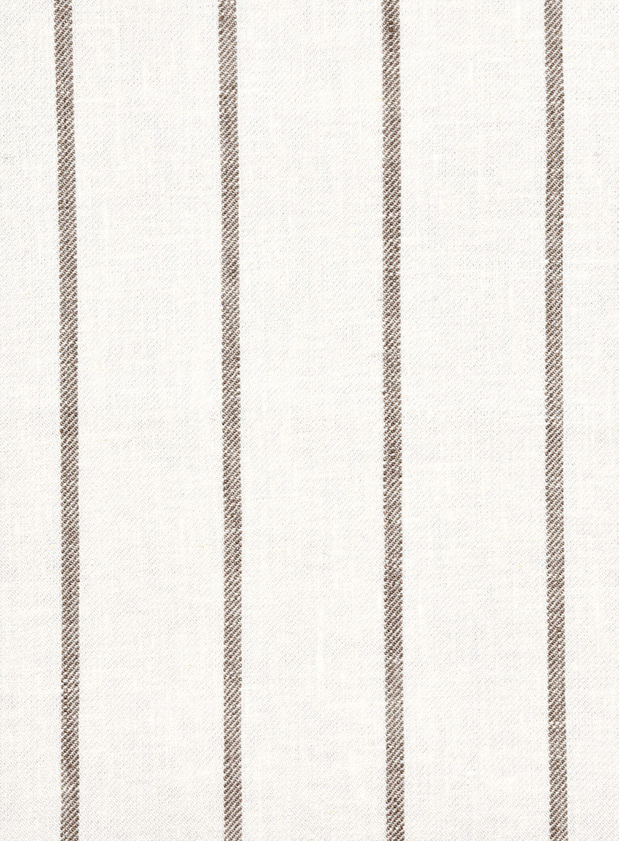 Italian Linen Castoro Stripe Jacket - Image 3